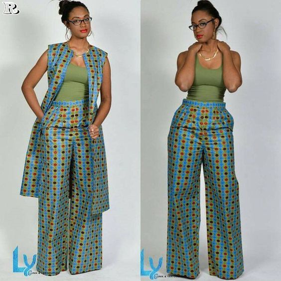 african wide leg pants