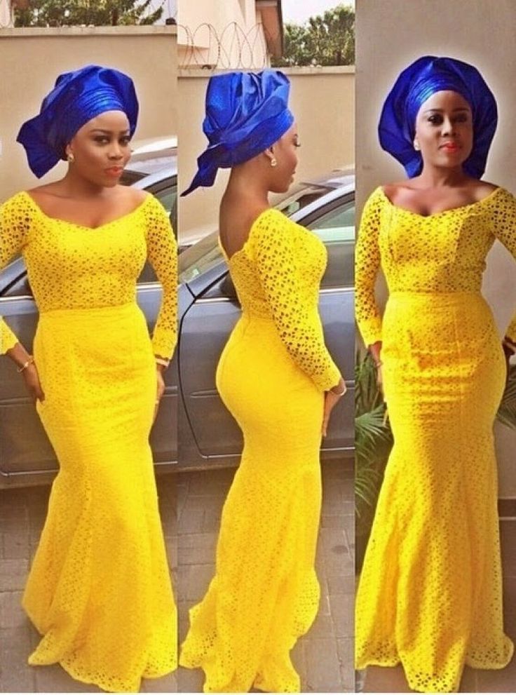 yellow aso ebi styles
