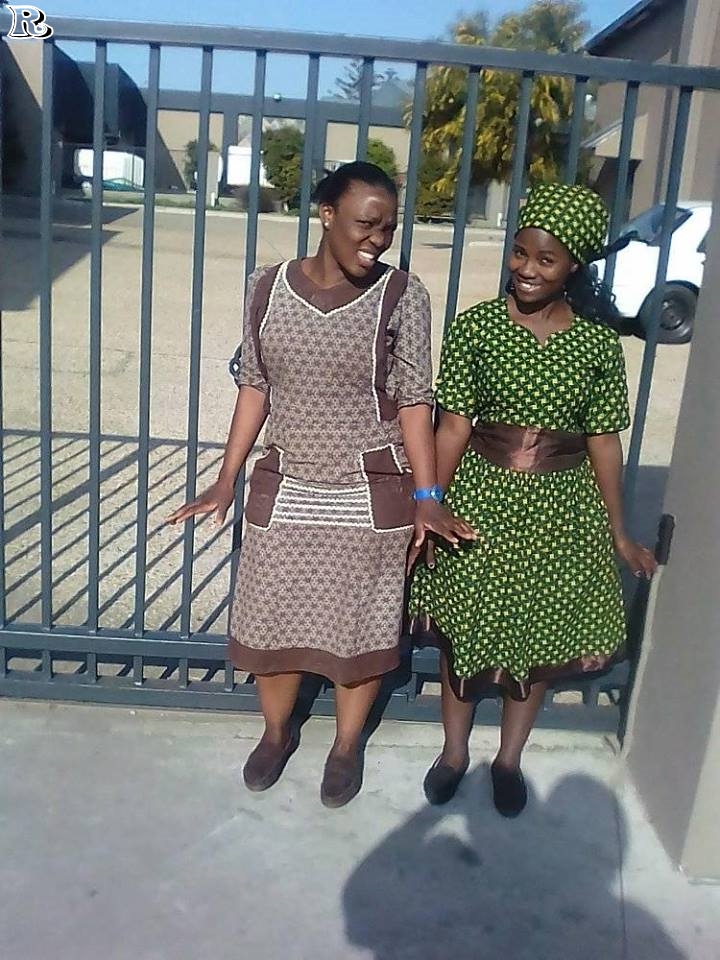 Top shweshwe dresses with apron Reny styles shweshwe dresses with apron