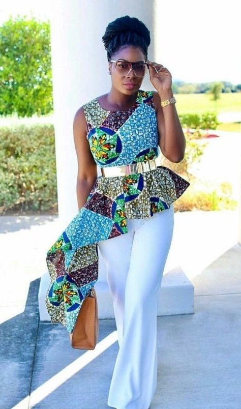 latest ankara peplum style