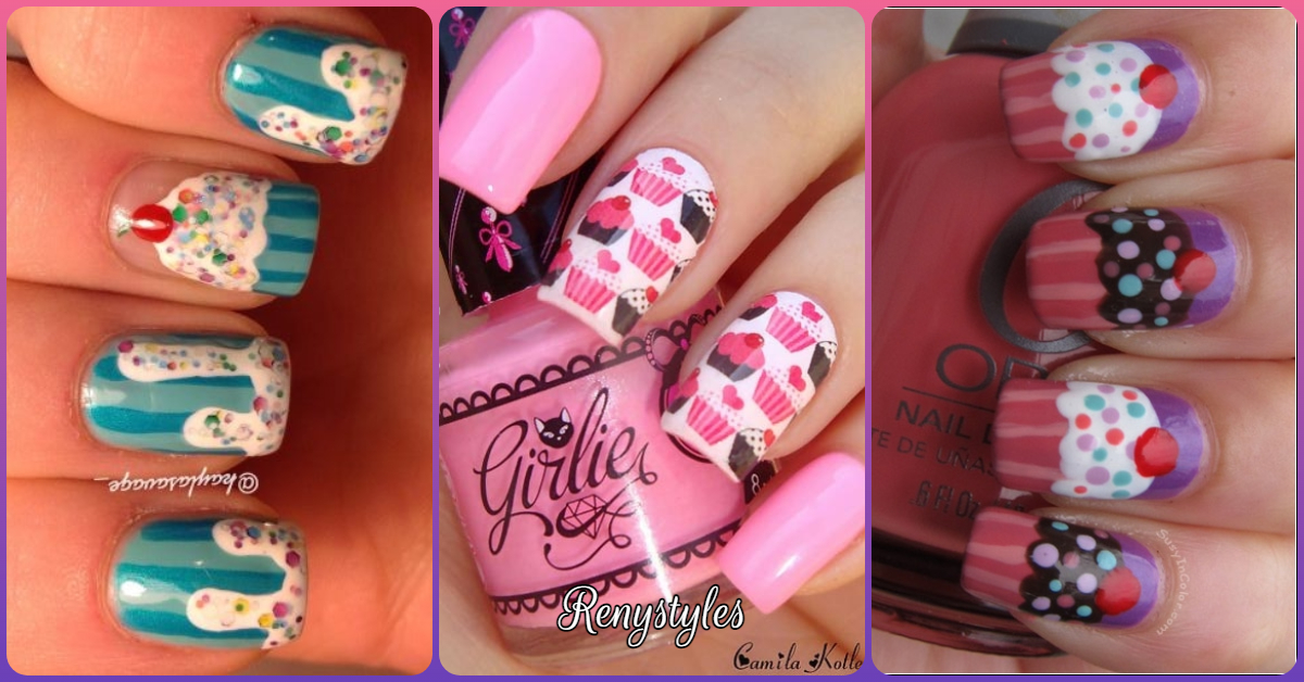 Cupcake nail art ideas Newest Look - Reny styles