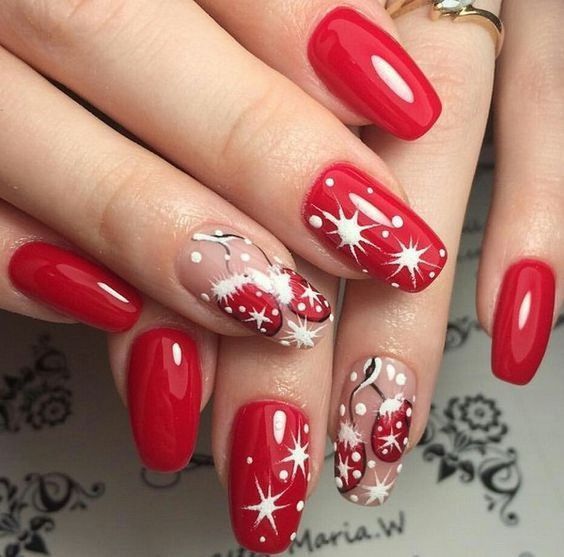 Very Cute Nail Designs for Christmas Party - Reny styles