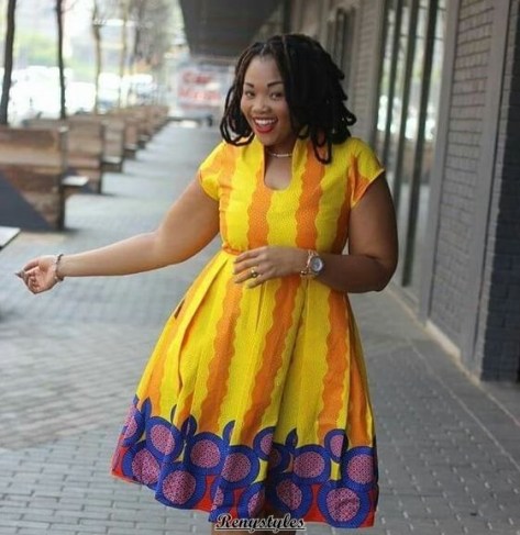 bow african shweshwe dresses