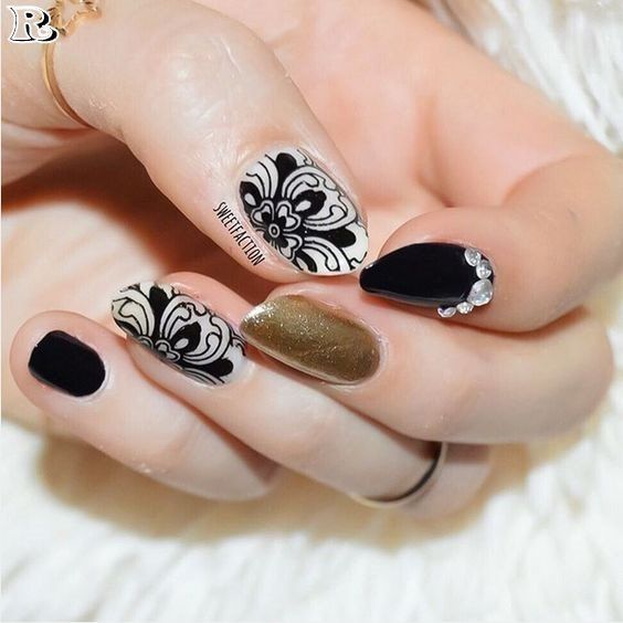 50+ So beautiful Lace Stamping & Floral Pattern Nail Design - Reny styles