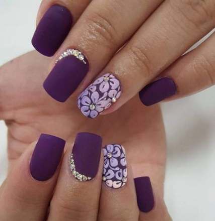 Gel Purple Nail Designs for Summer - Reny styles