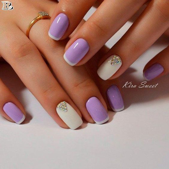purple nail designs gel