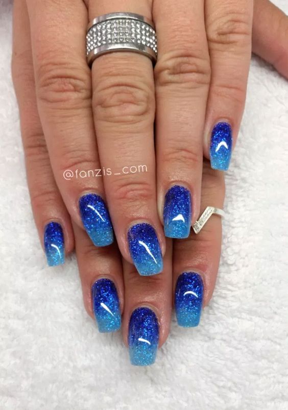 Top 25 Blue Shades for Gel Nails Reny styles