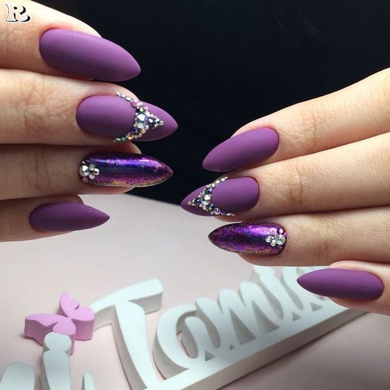 Gel Purple Nail Designs for Summer - Reny styles