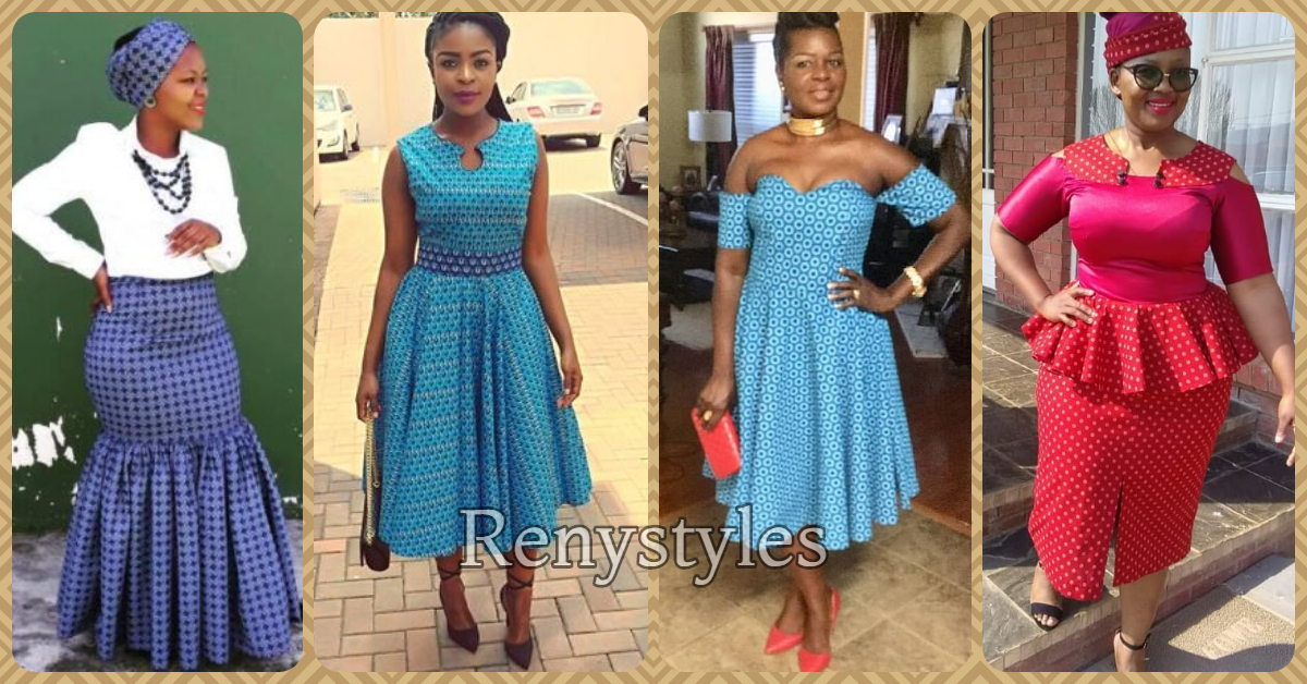 Beautiful Friday shweshwe dress designs - Reny styles shweshwe dresses 2018