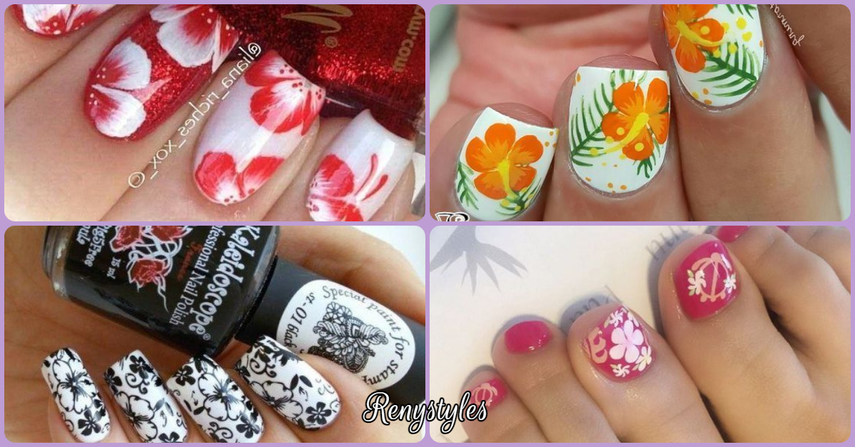 1. Hawaiian Flower Nail Art Designs - wide 8