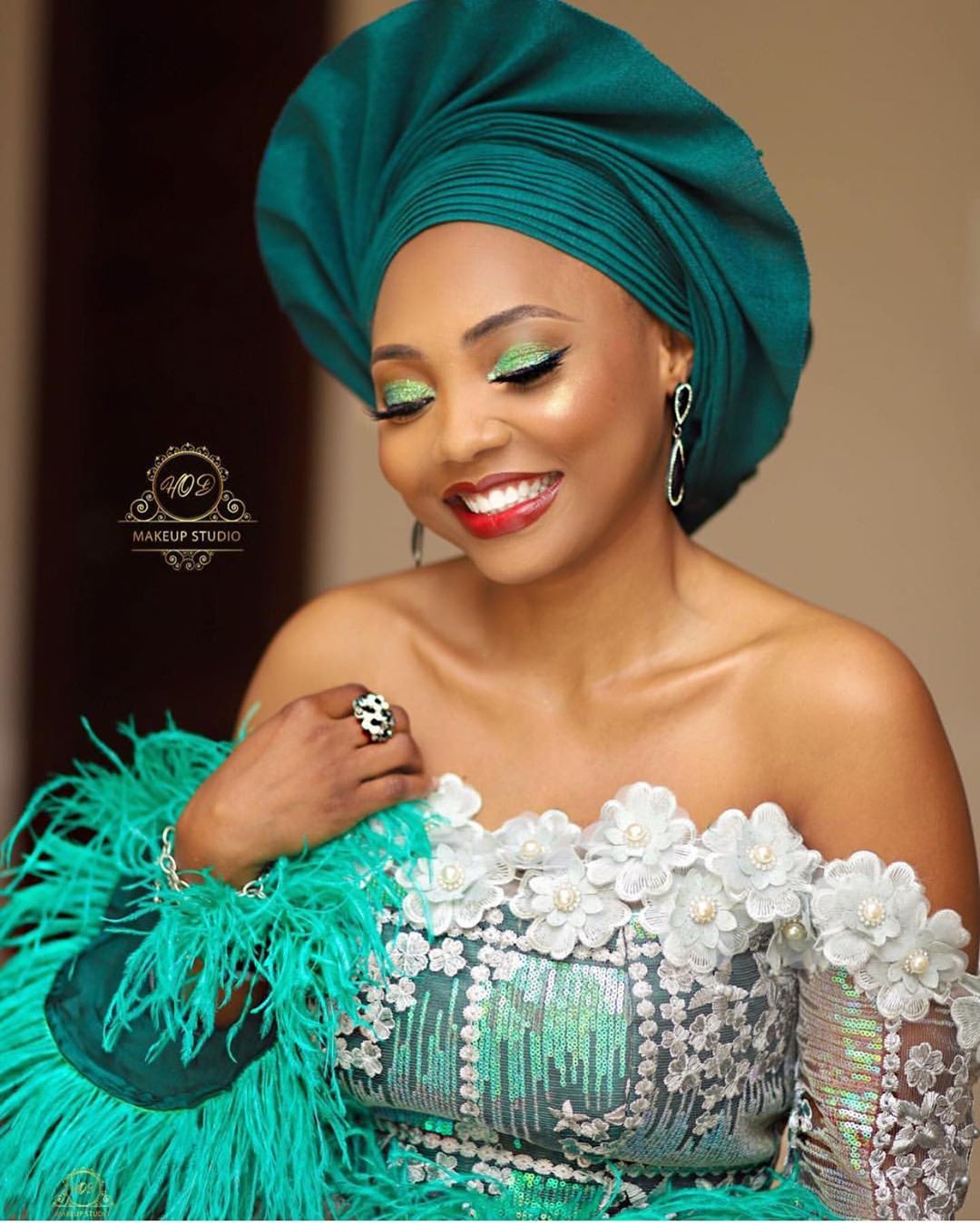 Teal Asoebi Styles & Nigerian weddings - Reny styles