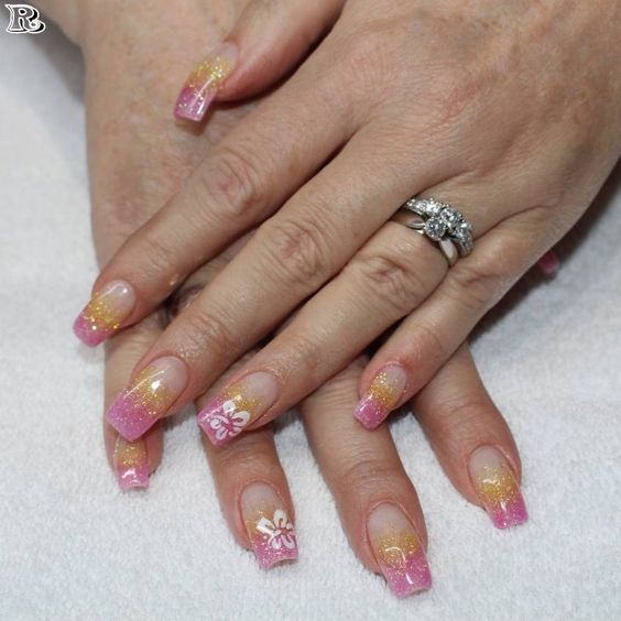 Hawaiian Flower Nail Art Designs - Reny styles