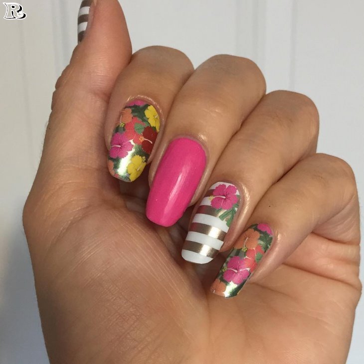 Hawaiian Flower Nail Art Designs Reny styles