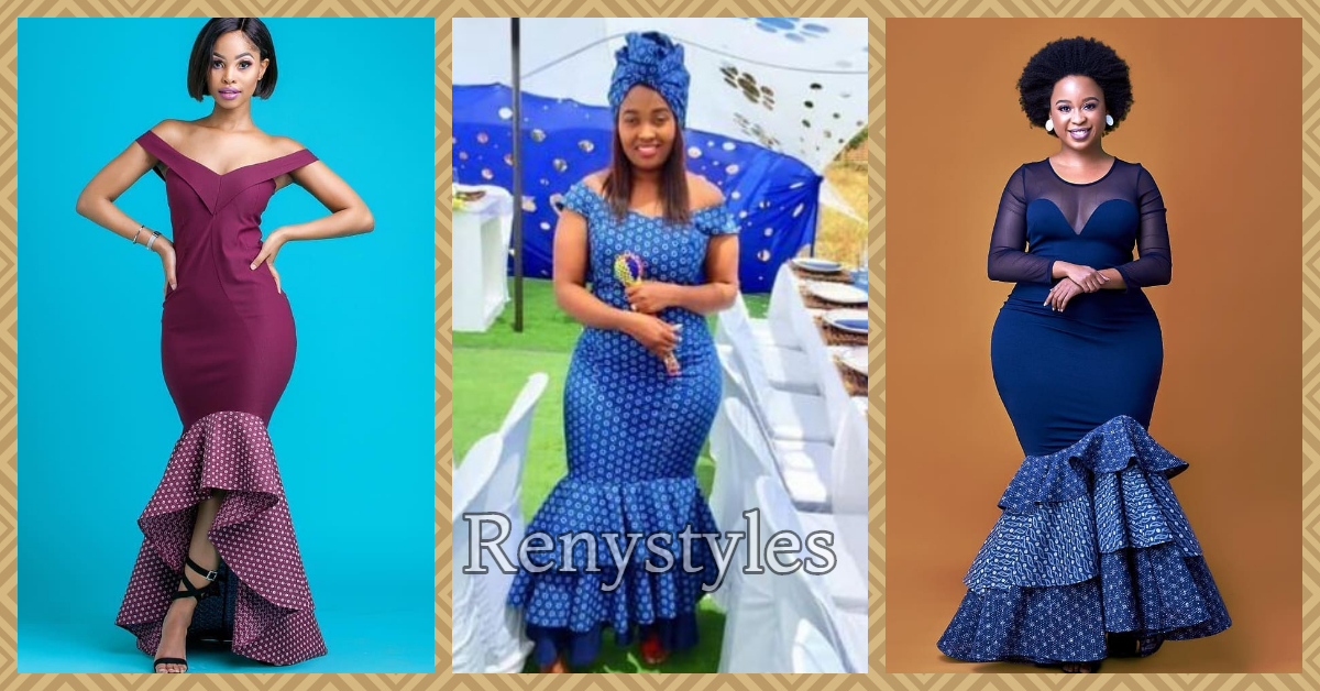 Long dresses and seshoeshoe models