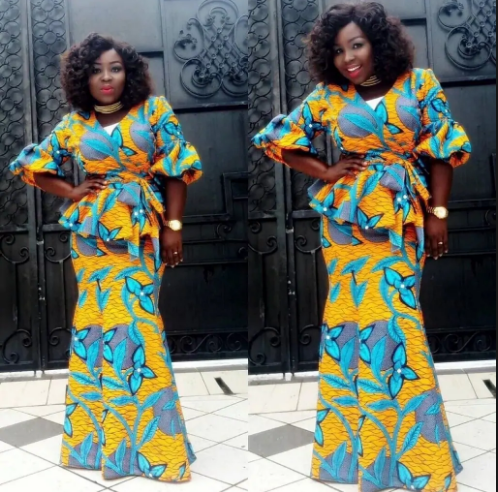 Latest ankara blouse outlet and wrapper styles