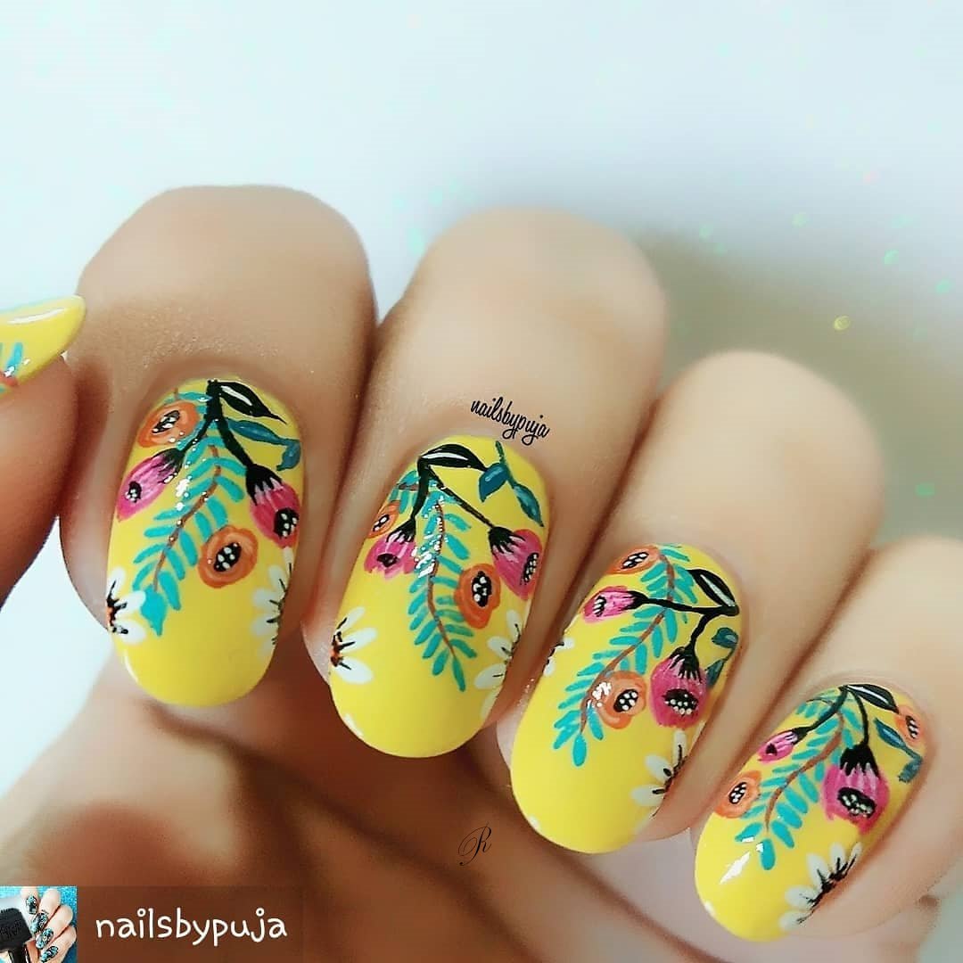 50 Floral Nail Designs for This Spring - Reny styles