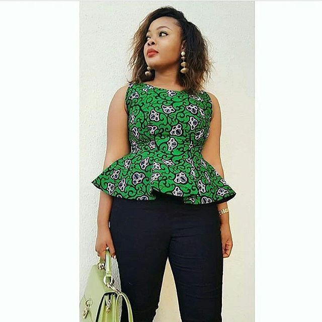 Peplum ankara cheap tops 2018