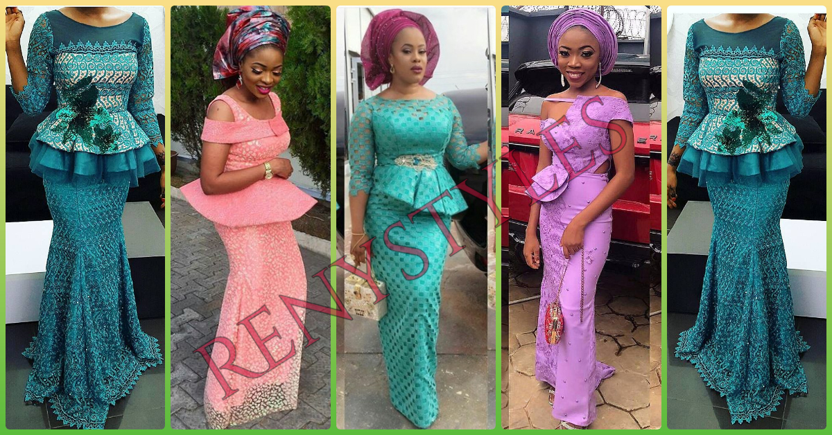 Peplum lace outlet aso ebi styles