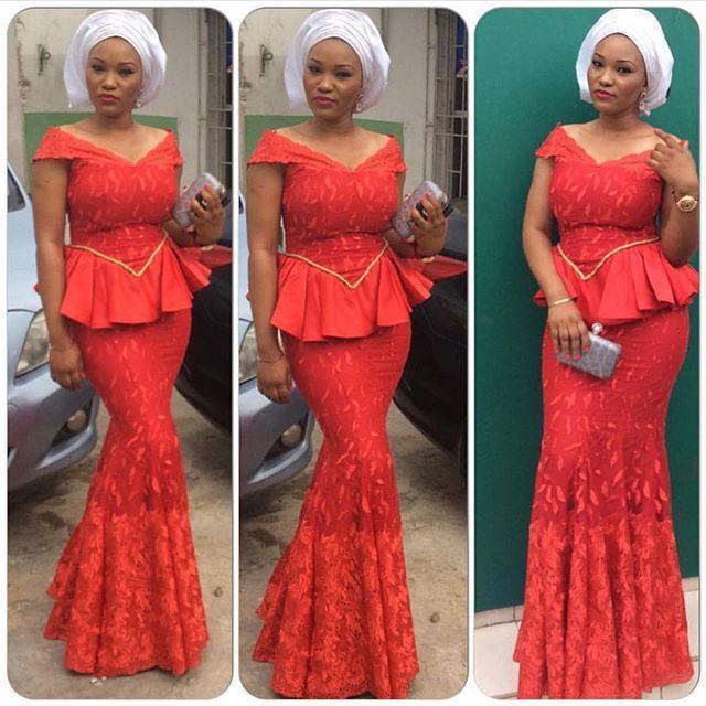 Nigerian lace outlet peplum styles