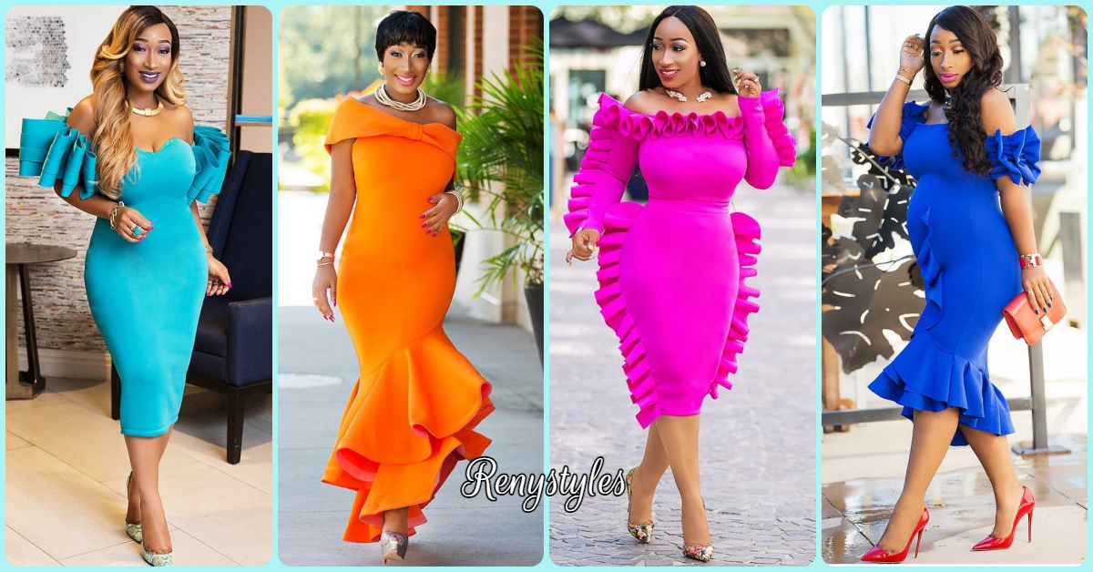 Scuba material dress styles sale