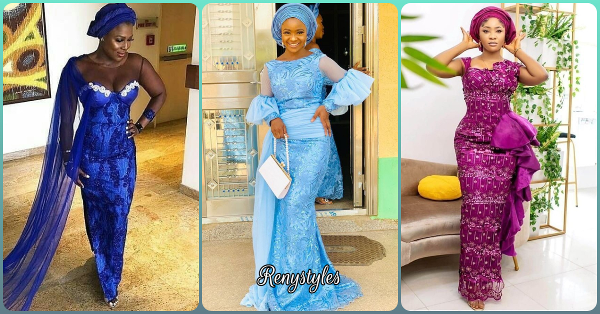 Latest Asoebi Styles 2020 - 60+ Lace #Dresses Designs for Stylish Ladies 