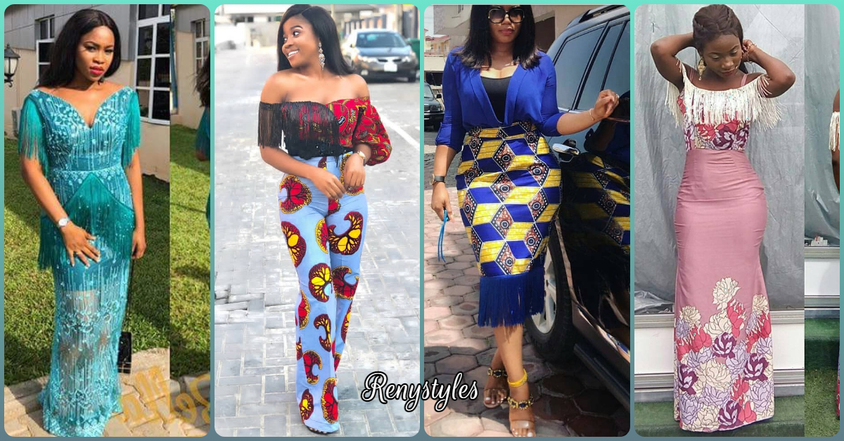 Pretty and Gorgeous Ankara/Lace Fringe Combo - Reny styles