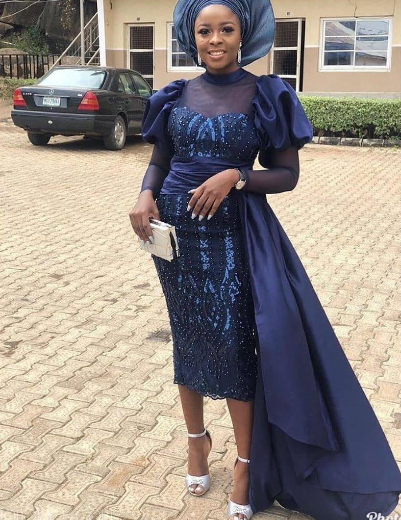 Newest Asoebi Style Trends Of 2021: Leg Of Mutton Sleeves - Reny styles