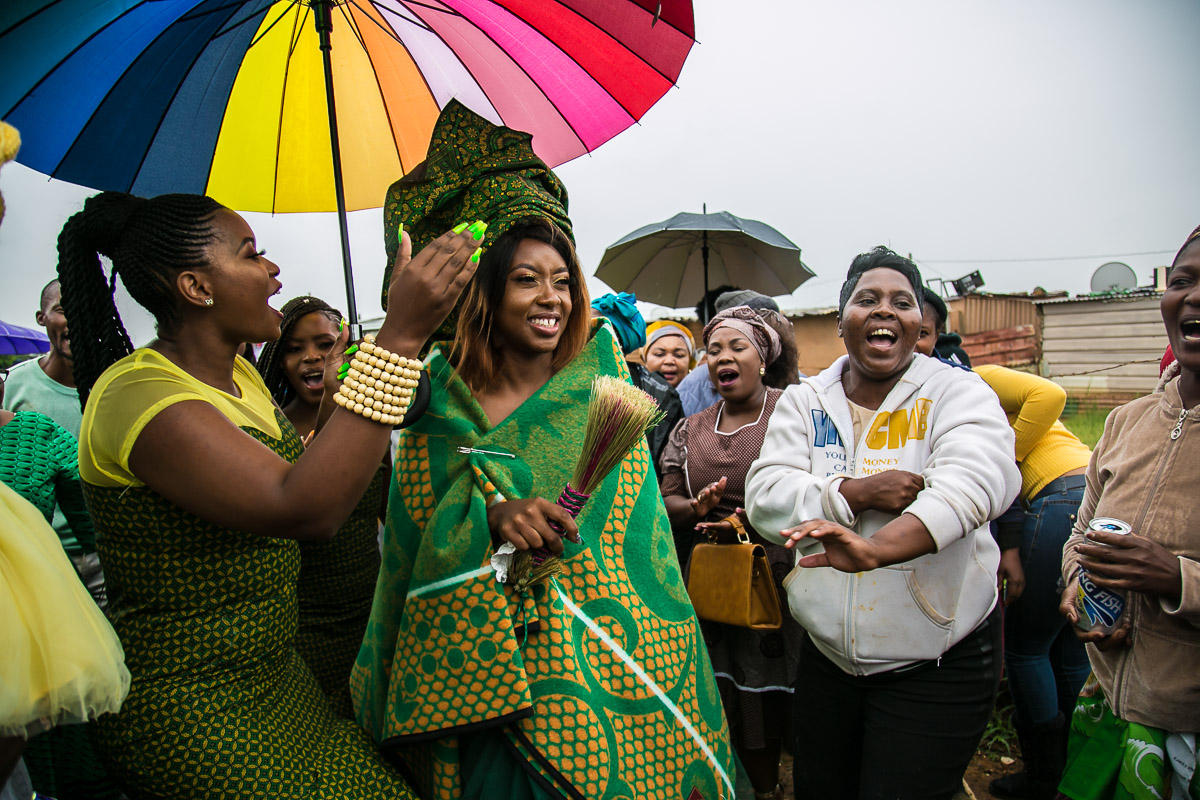 Sotho Wedding 2023 With The Bride In Green Seshweshwe - Reny styles