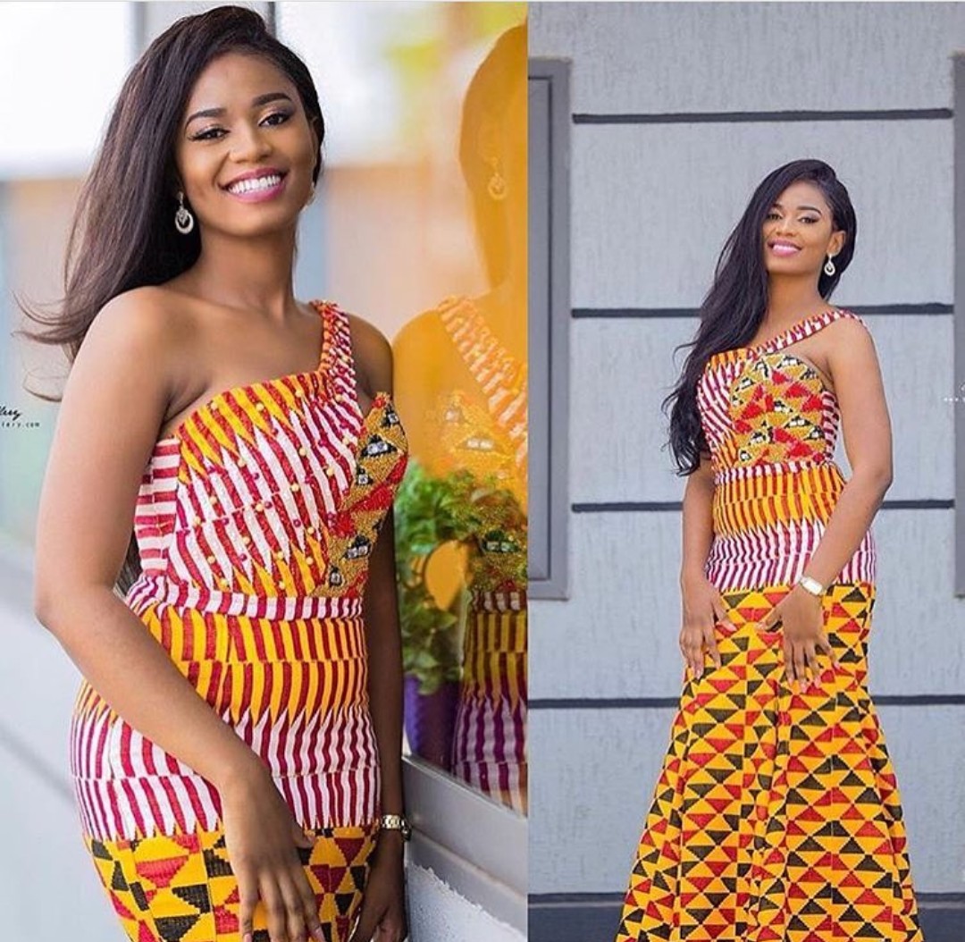 Check Out 20 Latest Kente Material Styles For African Women - Reny styles