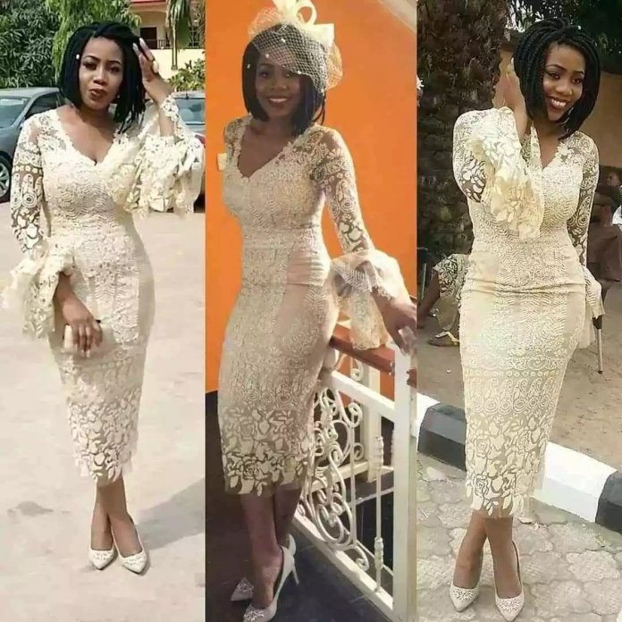 Eye-Popping Latest Nigerian Lace Styles 2023 - Reny styles