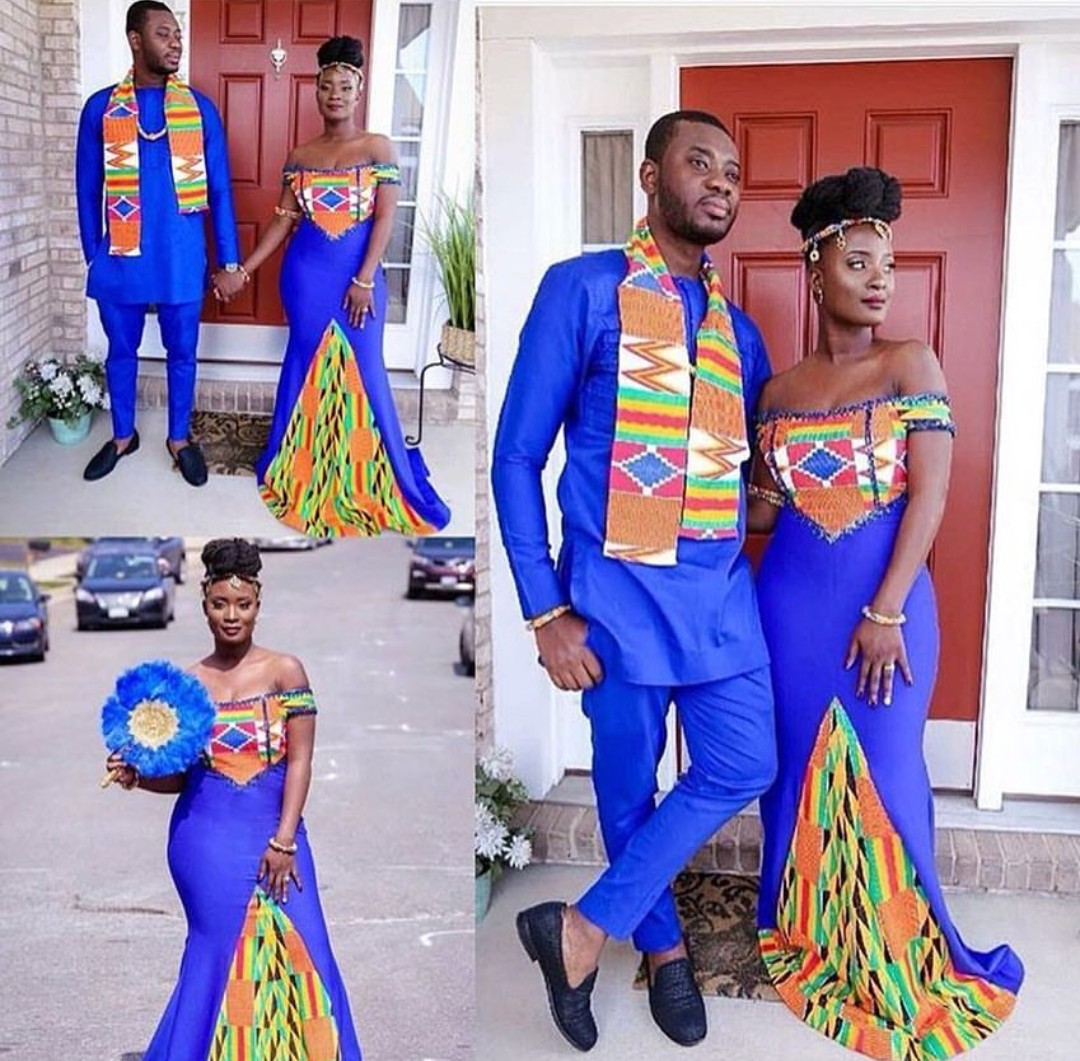 15 Elegant Kente Styles For Engagement In Ghana 2021 - The Glossychic