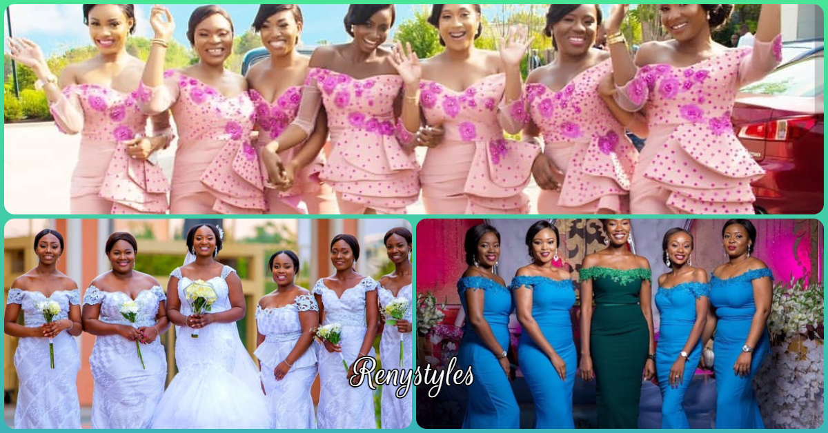 African bridesmaid dress styles in Ghana 