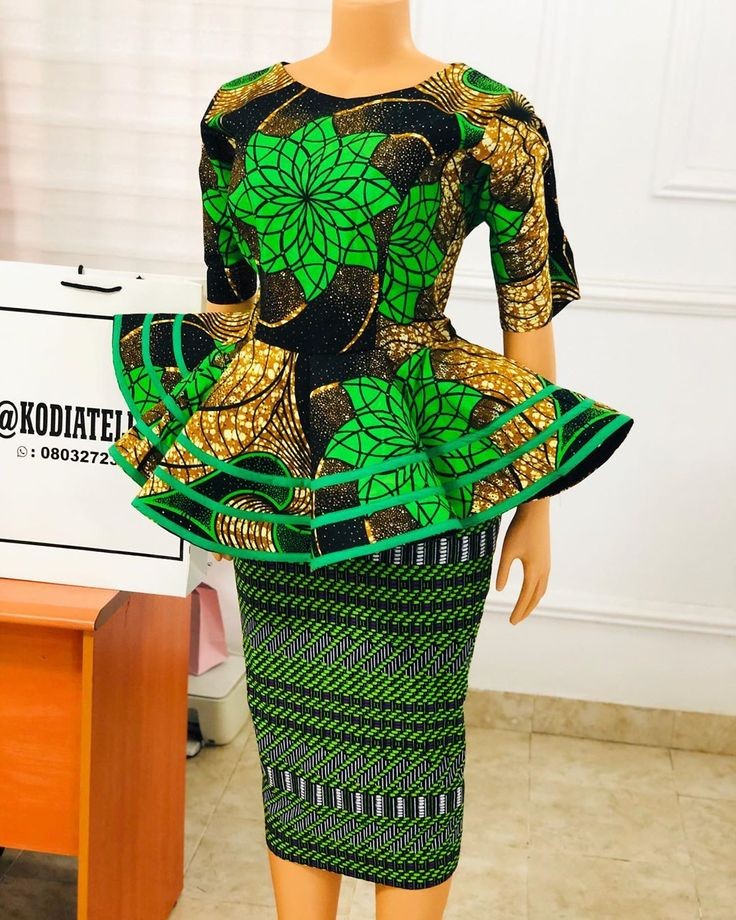 Top 25 Ankara Peplum Tops 2023 Over The Weekend - Reny styles