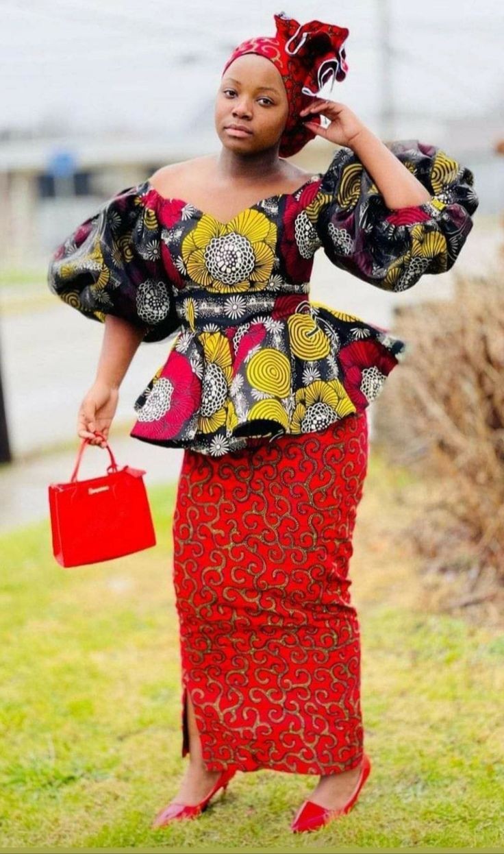 Owambe ankara 2024 skirt and blouse