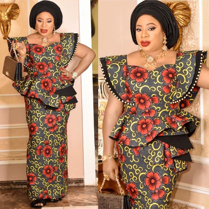 Latest ankara outlet peplum gown