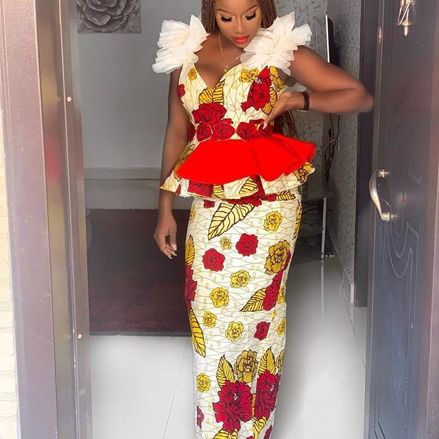 2021/2022 Latest Ankara Peplum Blouses and Skirts. - Ladeey  Ankara long  gown styles, Ankara skirt, Ankara skirt and blouse