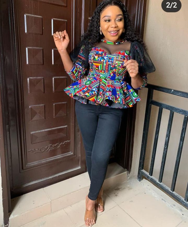 Off shoulder ankara tops 2021 hot sale