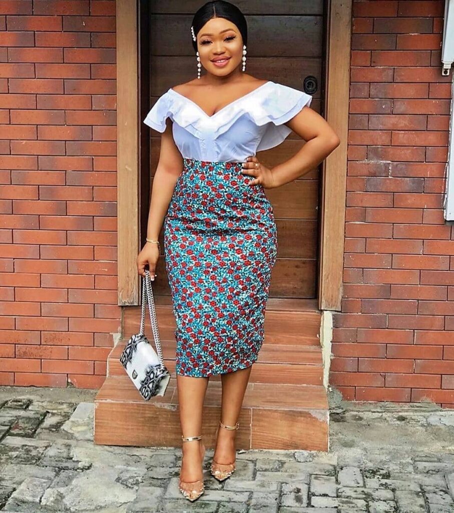 Trendy Lace Ankara Dress Styles - Reny styles