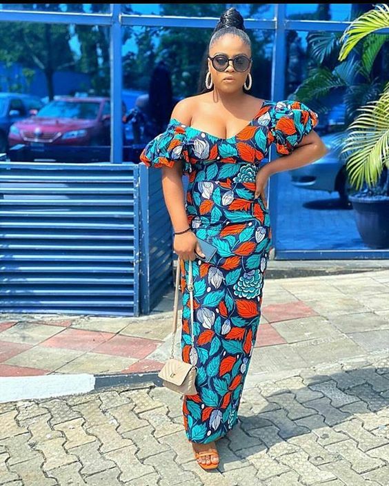 Trendy Lace Ankara Dress Styles - Reny styles