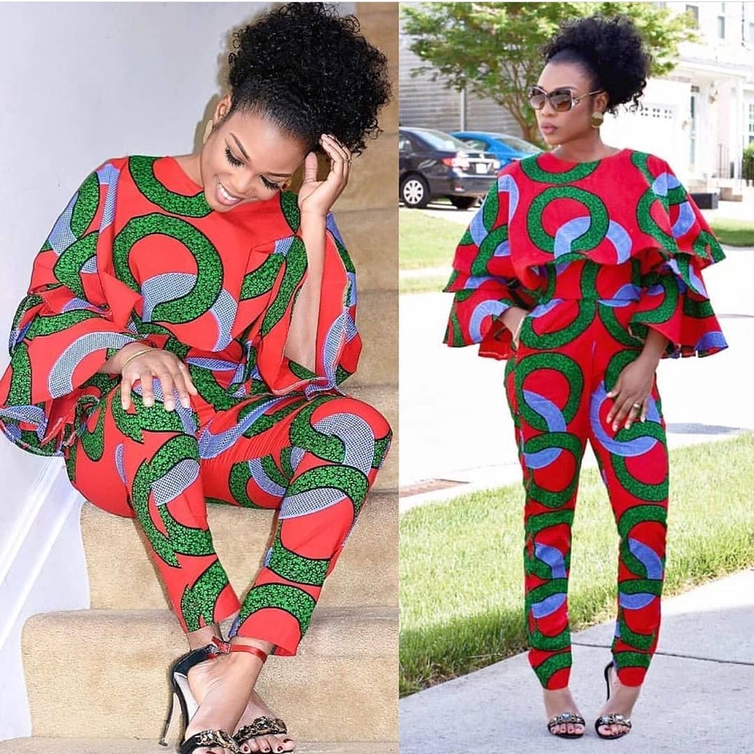 ankara peplum jumpsuit