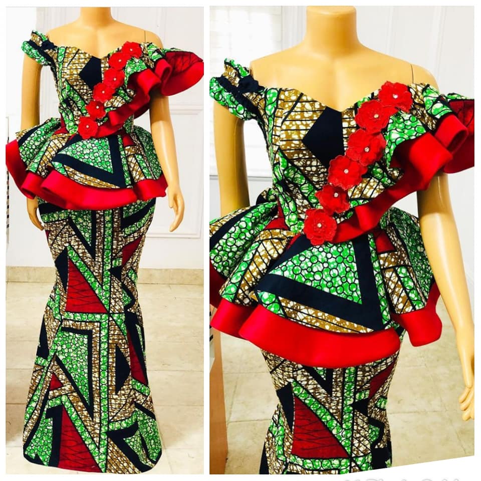 Beautiful ankara outlet skirt and blouse