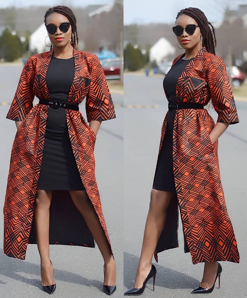 50 Trending Ankara Kimono Jackets And Dresses For 2022 - Fashion - Nigeria