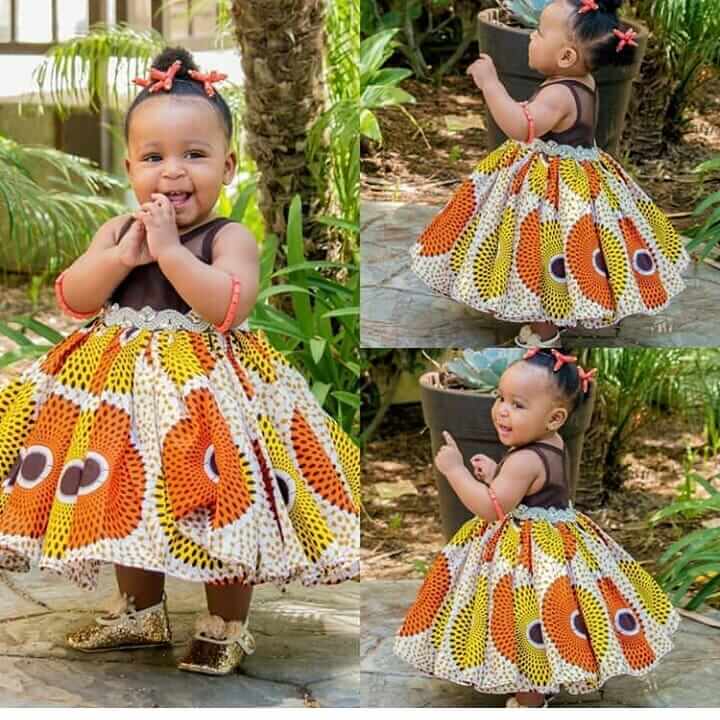 Mummies check out cute Ankara styles you try out for your little