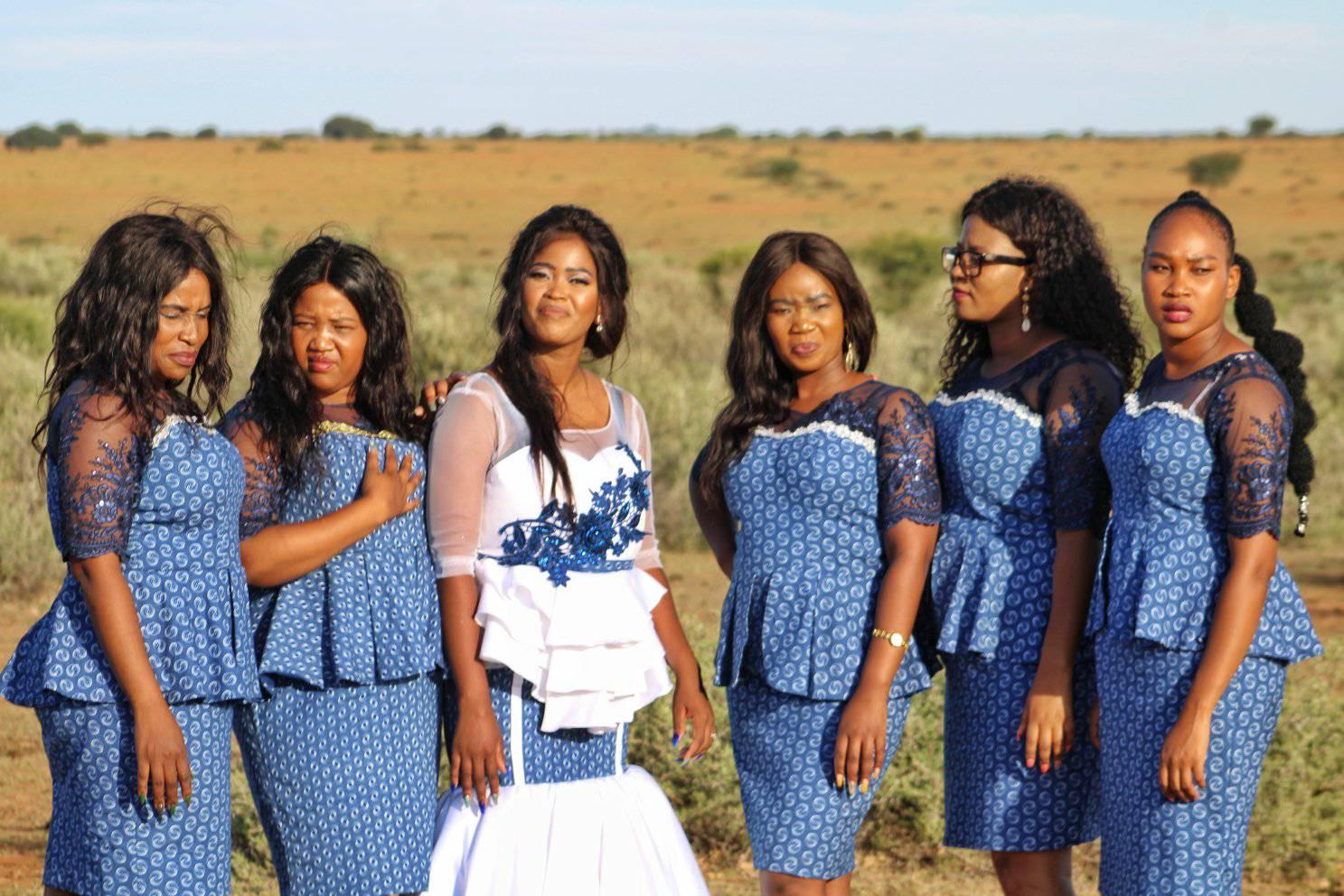 Shweshwe traditional dresses hot sale for bridesmaids