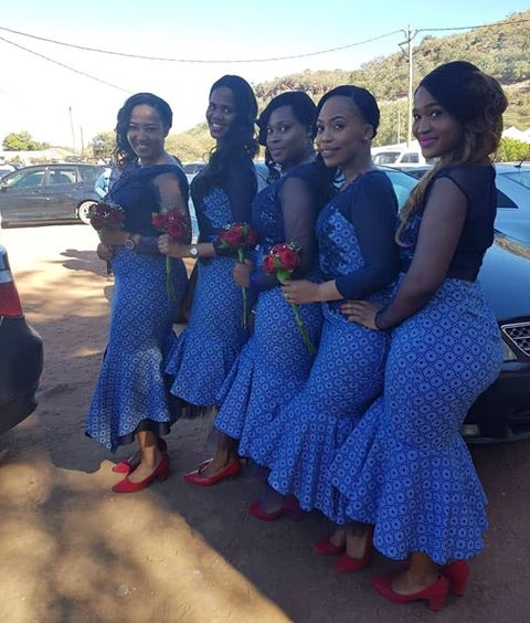 Bridesmaid 2024 shweshwe dresses