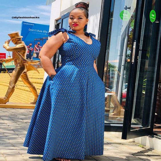 Shweshwe dresses for 2024 plus size ladies