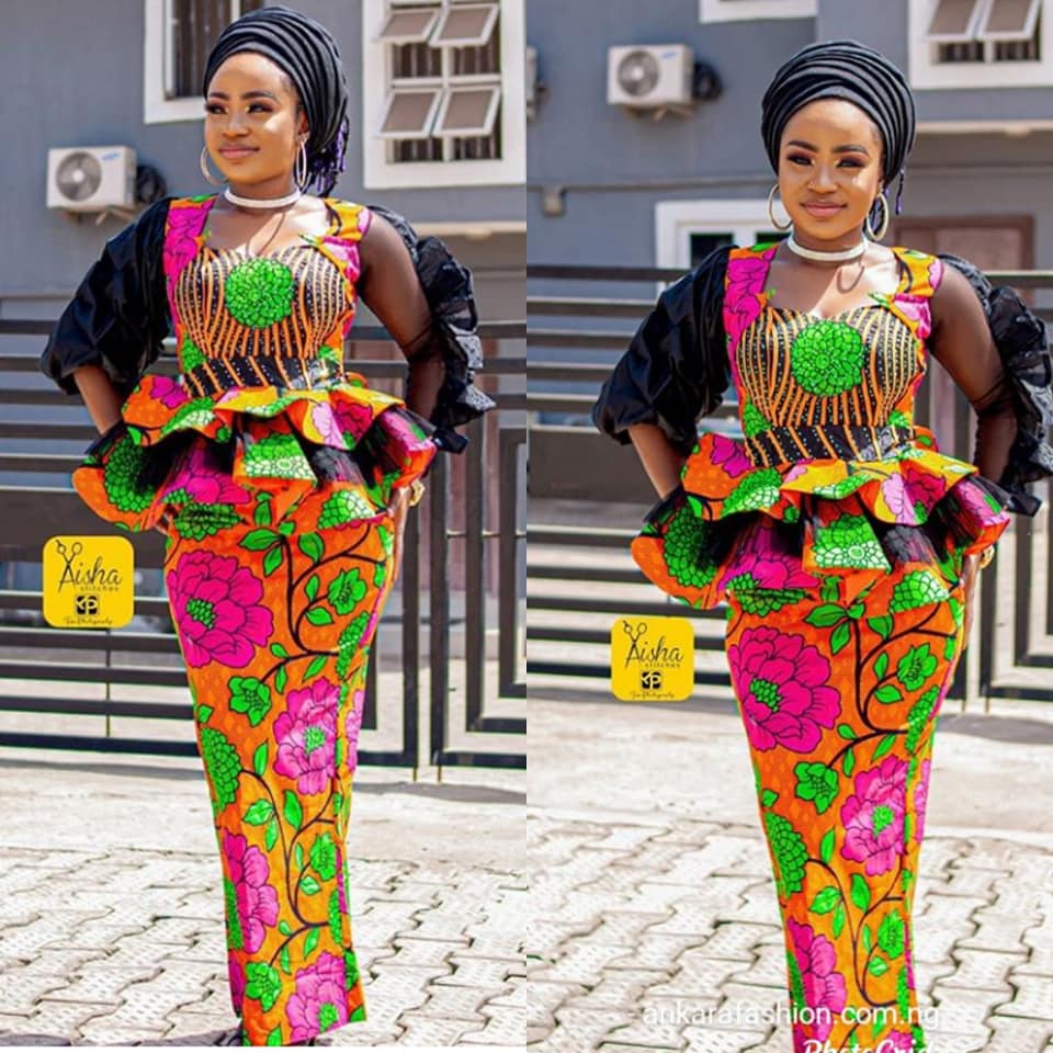 Ankara fashion style skirt and clearance blouse