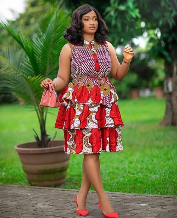 Trending Ankara Layered Gown Styles For Ladies 2022 - Reny styles