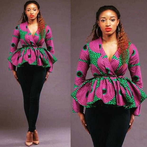 Check Out Ankara Peplum Top Styles For Celebrities - Reny styles