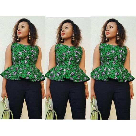 Ankara peplum top hot sale styles